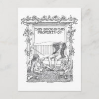 "Ce livre appartient à" Carte postale de marque-pa