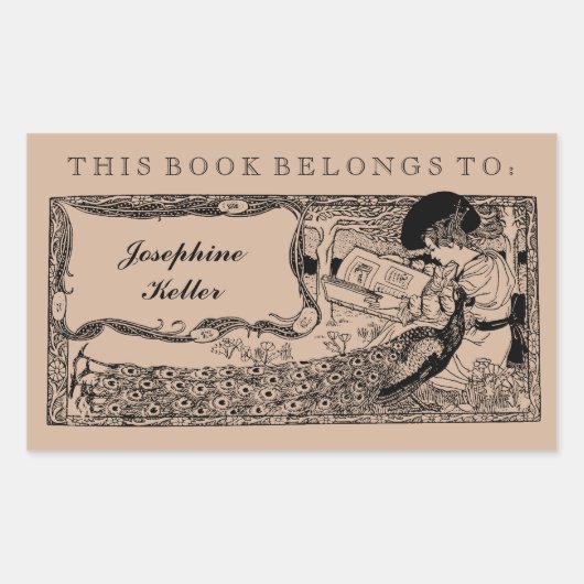 Ce Livre Appartient À | Étiquette de livre Vintage (Devant)