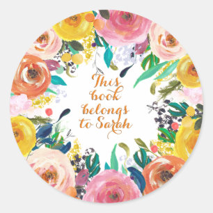 Ce Livre Appartient À Nom Plate Sticker Étiquette