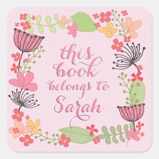 Ce Livre Appartient À Nom Plate Sticker Étiquette (Devant)