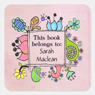 Ce Livre Appartient À Nom Plate Sticker Étiquette