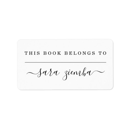 Ce livre appartient au Étiquette du livre (Devant)