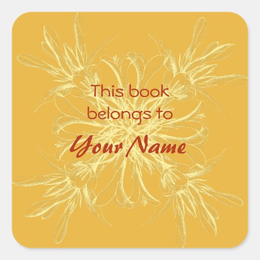 Ce Livre Appartient Aux Stickers Fleurs (Devant)