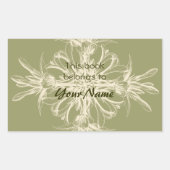 Ce Livre Appartient Aux Stickers Fleurs (Devant)