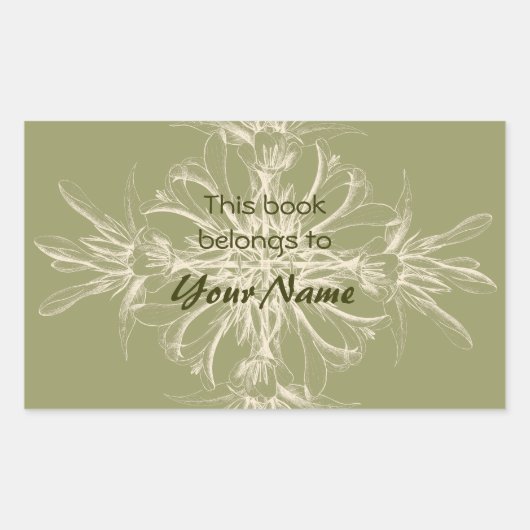 Ce Livre Appartient Aux Stickers Fleurs (Devant)