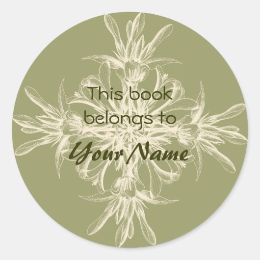 Ce Livre Appartient Aux Stickers Fleurs (Devant)