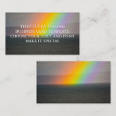 Ce modèle de carte de visite à l'air chanceux (Devant / Derrière)