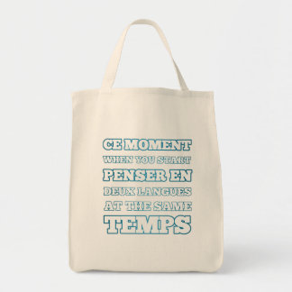 Ce Moment wanneer u begint met Penser en Deux Lang Tote Bag