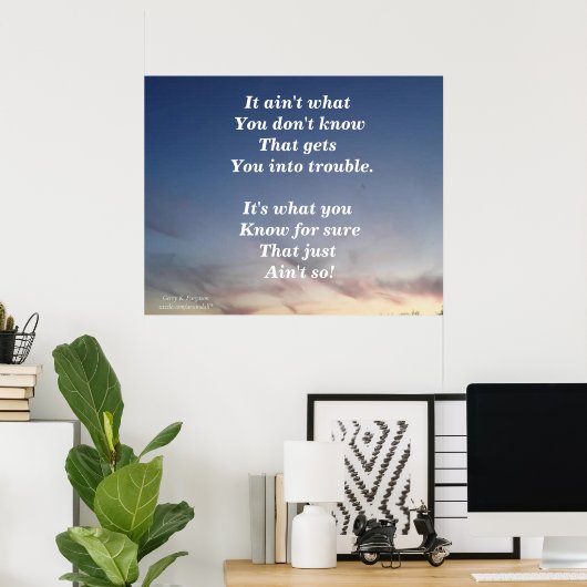 CE N'EST PAS CE QUE VOUS NE SAVEZ PAS POSTER (Bureau à domicile)
