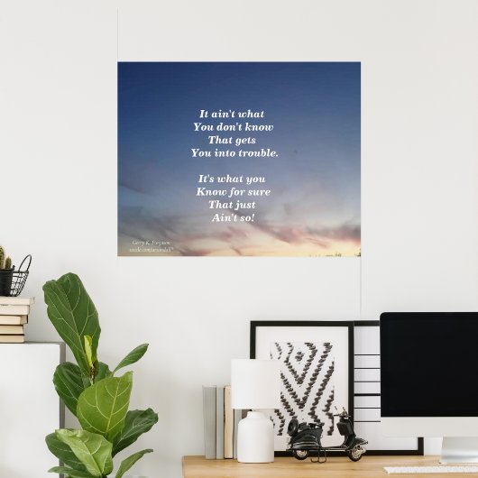 CE N'EST PAS CE QUE VOUS NE SAVEZ PAS POSTER (Bureau à domicile)