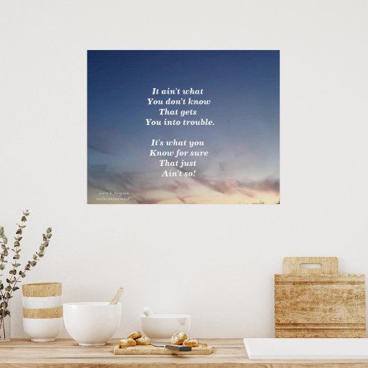 CE N'EST PAS CE QUE VOUS NE SAVEZ PAS POSTER (Cuisine)