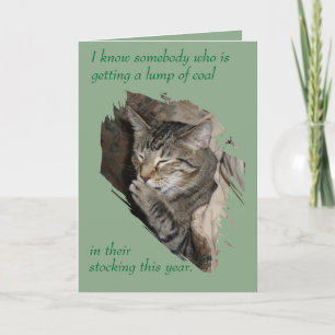 Ce n'est pas Charbon rire Chat carte de vacances