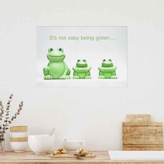 Ce n'est pas facile d'être vert POSTER (Cuisine)