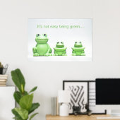 Ce n'est pas facile d'être vert POSTER (Bureau à domicile)