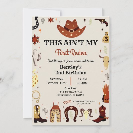 Ce n'est pas ma première invitation Rodeo Boy (Devant)