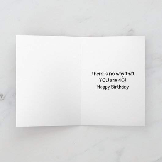 * CE N'EST TOUT SIMPLEMENT PAS VRAI** CARTE DE 40E (Intérieur)