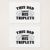 Ce papa aime ses triplés - Cadeau pour papa avec T (Devant & derrière)