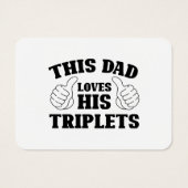 Ce papa aime ses triplés - Cadeau pour papa avec T (Dos)