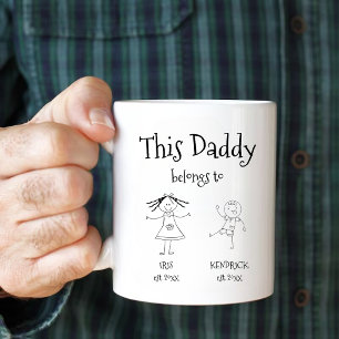 Ce Papa Appartient À La Mug Avec Des Noms D'Enfant