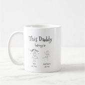 Ce Papa Appartient À La Mug Avec Des Noms D'Enfant (Gauche)
