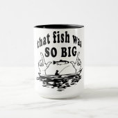 Ce poisson était si gros Mug à café drôle (Centre)