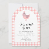 Ce poussin est un 1er anniversaire Invitation phot (Devant)