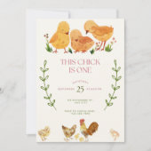 Ce poussin est une invitation d'anniversaire (Devant)