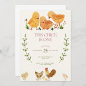 Ce poussin est une invitation d'anniversaire (Devant / Derrière)