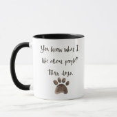 Ce Que J'Aime Chez Les Gens : Leur Chien Café Mug (Gauche)