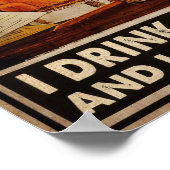 Ce que je fais Golf Je bois Bourbon Poster (Coin)