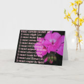 Ce que le cancer ne peut pas faire carte à fleurs  (Fleur jaune)