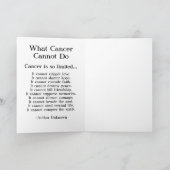 Ce que le cancer ne peut pas faire Cartes de voeux (Intérieur)