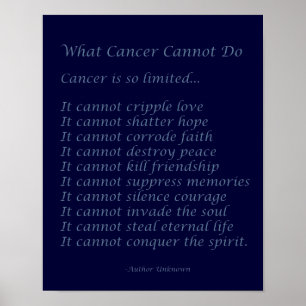 Ce que le cancer ne peut pas faire Poster Poster I