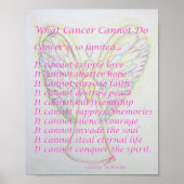Ce que le cancer ne peut pas faire Poster Poster I (Devant)