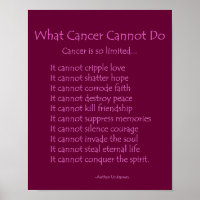 Ce que le cancer ne peut pas faire Poster Poster I