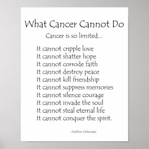 Ce que le cancer ne peut pas faire Poster Poster I