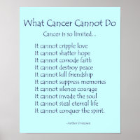 Ce que le cancer ne peut pas faire Poster Poster I