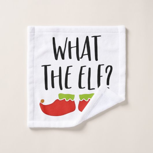 Ce que l'elfe drôle Noël Elfe Père Noël (Gant de toilette)