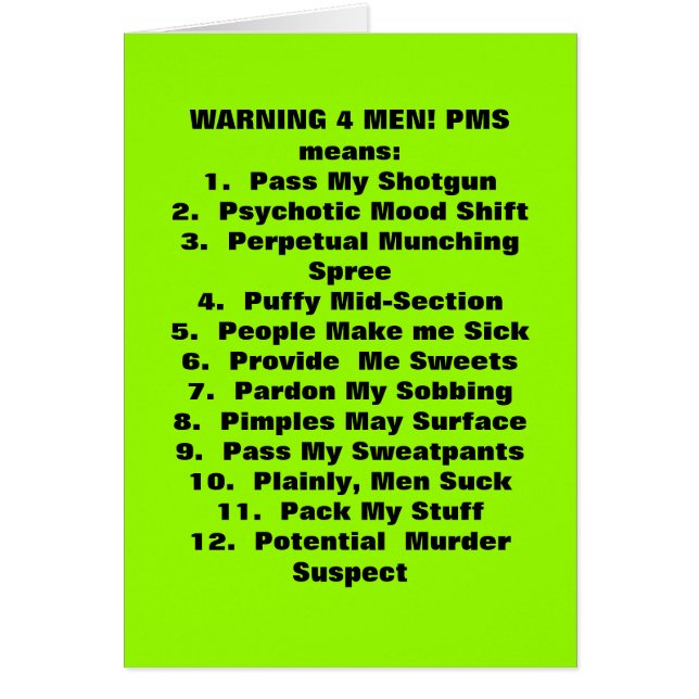 Ce que PMS veut dire ! (Devant)