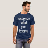 Ce que vous méritez, T-shirt noir basique (Devant entier)