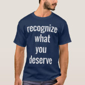 Ce que vous méritez, T-shirt noir basique (Devant)
