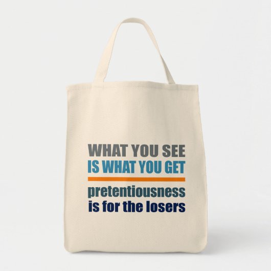 Ce que vous voyez, c'est ce que vous obtenez sac (Devant)