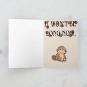 "Ce qui a fait le singe dites" la carte de voeux (Intérieur)