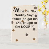 "Ce qui a fait le singe dites" la carte de voeux (Fleur jaune)