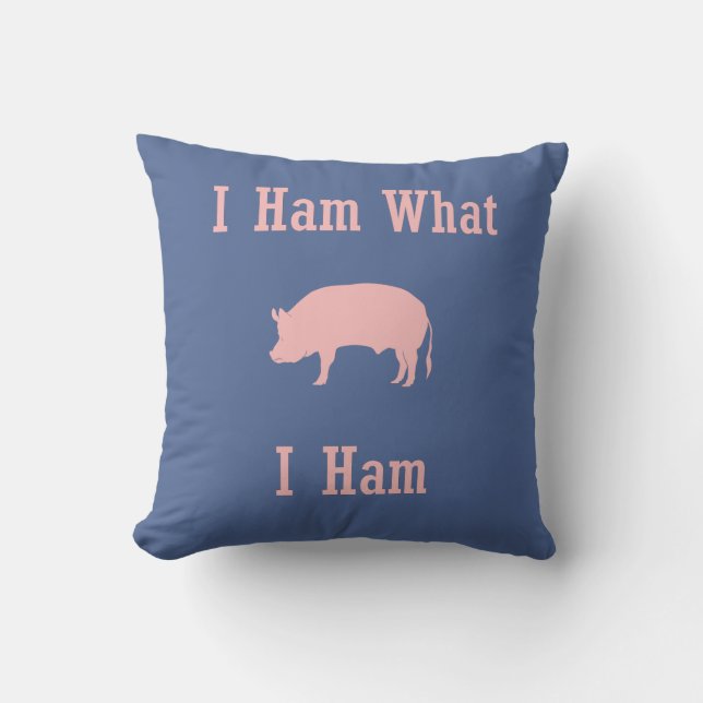 Ce qui coussin décoratif d'amant de porc de jambon (Recto)