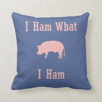 Ce qui coussin décoratif d'amant de porc de jambon