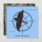 Ce qui le canard ? Invitation de fête (Devant / Derrière)