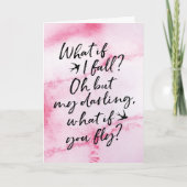 Ce qui si je tombe, carte de voeux d'encouragement (Devant)