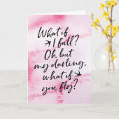 Ce qui si je tombe, carte de voeux d'encouragement (Fleur jaune)