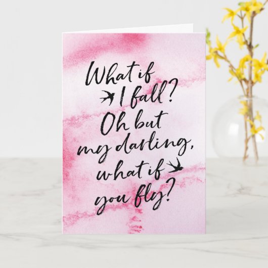 Ce qui si je tombe, carte de voeux d'encouragement (Fleur jaune)